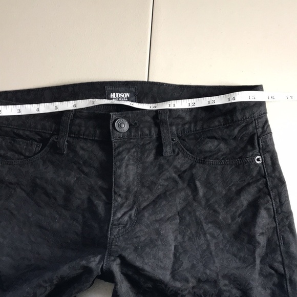 Hudson nico skinny subtle paisley print jeans black size 27 - Picture 7 of 11